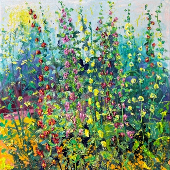 Square Hollyhocks