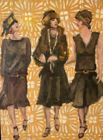 Drie dametjes jaren '20 stijl