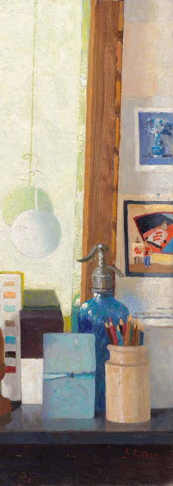 Atelier met lege spiegel