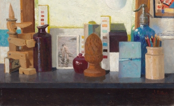 Atelier met lege spiegel