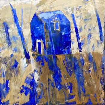 Das laue Haus und blaue Bäume