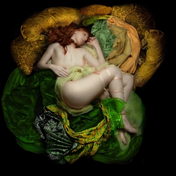 Venus dreaming in green