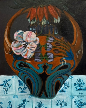 Rozenburg vaas 1898 met bloemen