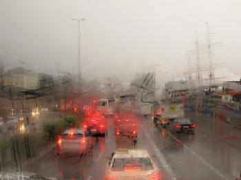 Hamburg, stad in de regen 7