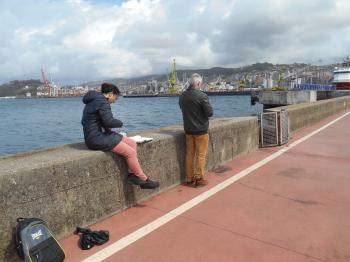 Vissersboten in Vigo Spanje